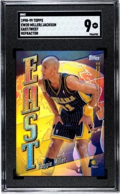 Topps Reggie Miller Jim Jackson 1998 refractor East West SGC 9 Foto 1 de 2