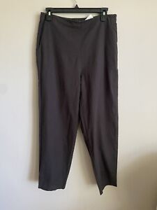 NWT Eileen Fisher Lantern Ankle Pants Cotton Hemp Pull-On Graphite Gray Size S/P