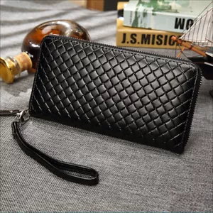 Men's Leather Zip Coin Long Wallet Multi Card Holder Purse Clutch Handbag Gifts - Picture 1 of 16