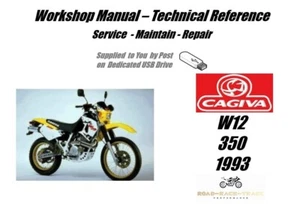 Cagiva W12 350 Manual de taller de reparación de servicio USB 1993 - Imagen 1 de 7