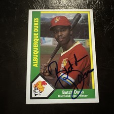 1990 CMC Butch Davis #22 Auto Signed Autograph Albuquerque Dukes Dodgers  Card
