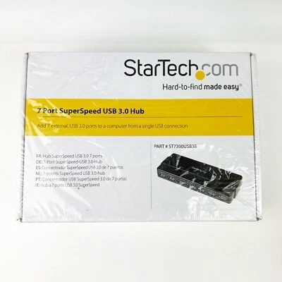 NEW StarTech.com 7 Port SuperSpeed USB 3.0 Hub Sealed - Image 1 of 4