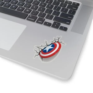 Adesivi Captain America Movie Shield per laptop taglio bacio - Foto 1 di 13