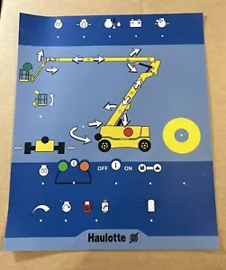 Haulotte Part # 3078149190 - PANEL LABEL Decal ~ New - Picture 1 of 2