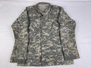 Army Combat Uniform Coat Mens Size L Digital Camouflage Full Zip Military Jacket