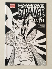 Doctor Strange The Oath #1 variant black and white NM- 9.2