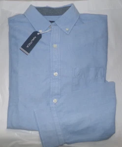 NWT MENS NAUTICA L/S BUTTON UP OXFORD SHIRT~BLUE~SZ MED - Picture 1 of 2