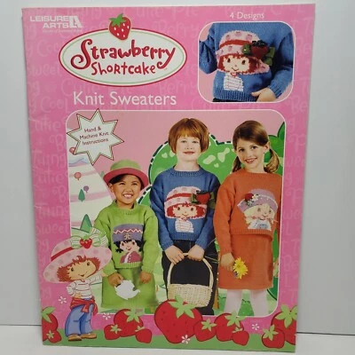 Strawberry Shortcake Knit Sweaters #3748 Shirt Designs Leisure Arts 2004 - Image 1 of 4