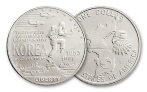 1991-D Silver Korean War Dollar Gem BU - Picture 1 of 1