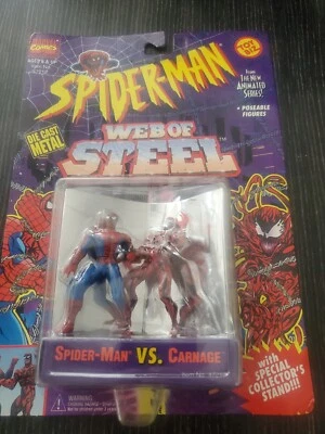 De colección Spiderman Web of Steel Spiderman vs. Carnage TOY BIZ 1994 Marvel Foto 1 de 4