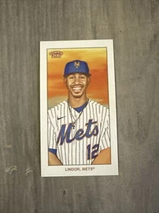 2021 Topps T206 Wave 1 Francisco Lindor Base Card New York Mets Mini - Picture 1 of 2