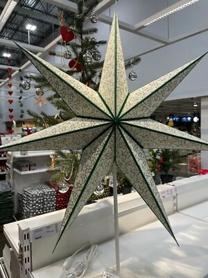 Ikea STRALA Star pendant lamp shade leaf gold/dot pattern 28 " 105.035.95 - NEW - Image 1 of 4