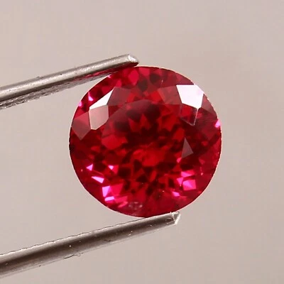 Wonderfull 11x11 MM Natural Flawless Mozambique Ruby Loose Round Gemstone Cut - Image 1 of 4