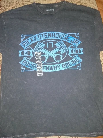 Ricky Stenhouse Jr. Checkered Flag Vintage T-Shirt - Black Cover