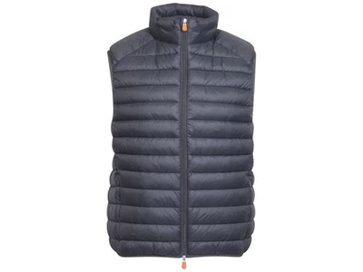 Save The Duck Men's Adam Vest Quilted Puffer Sleeveless Green Black - Image 1 of 2