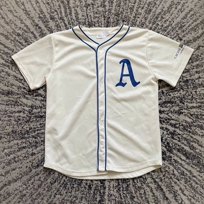 Camiseta deportiva Philadelphia A’s retro réplica azul crema Oakland Athletics SGA pequeña Foto 1 de 4