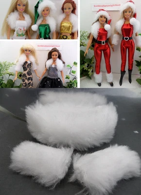 PETRAS SELBST ENTWORFENE & GENÄHTE KLEIDUNG 💙 Fell Stola und Stulpen 💙 Kleidung für Mode Puppen: NORMAL, CURVY, VINTAGE..
