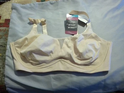 Beige Olga 348344 "What Wire?" Underwire Bra *NEW* 38DD - Image 1 of 2