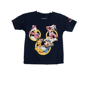 Camiseta Disney Cruise Line Talla XS Niños Azul Marino Estampado Personaje - Imagen 1 de 8