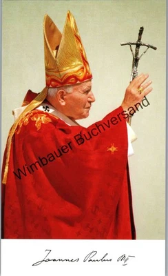 Kleine Autogrammkarte Johannes Paul II. , Papst : 324834 - Bild 1 von 2