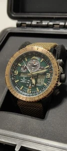 Reloj Citizen Promaster 46mm SKY JY8074-11X Radio Solar Analógico Hombre Verde Dorado - Imagen 1 de 16