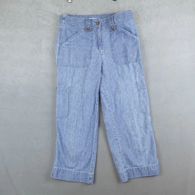 Pantalones Orvis Cortos Azul Carga Mujer Talla 6 Denim Bolsillos 30x22 Foto 1 de 4