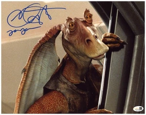 AHMED BEST SIGNED JAR JAR BINKS 11X14 PHOTO STAR WARS JSA WITNESS COA - Picture 1 of 1