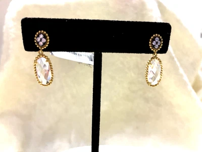 BRINCOS PENDURADOS FREIDA ROTHMAN CZ, PRATA ESTERLINA BANHADA A OURO (M4812-52) - Imagem 1 de 4