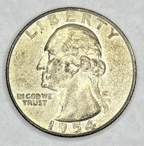 1954 D Washington Quarter Coin - Picture 1 of 2