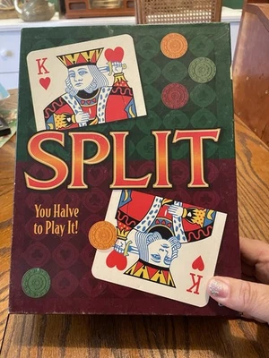 Vintage 1999 SPLIT Card Board Game Hasbro Complete 2-6 Players - Image 1 of 4