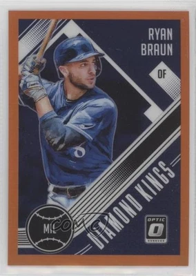 2018 Panini Donruss Optic Diamond Kings Orange Prizm /199 Ryan Braun #16 - Image 1 of 2