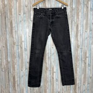 Baldwin 31 x 33 Mens The Henley Classic Slim Leg Jeans Black Japanese Denim $250