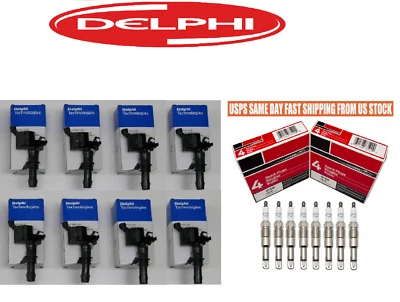 8+ bobinas de encendido Delphi +8 bujías Motorcraft para Ford Explorer 06-2008 4,6 L Foto 1 de 3