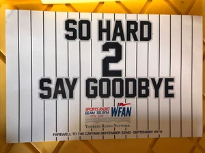 New York Yankees Derek Jeter Retirement Day WFAN Yankee Stadium Poster 11x17 - Picture 1 of 2