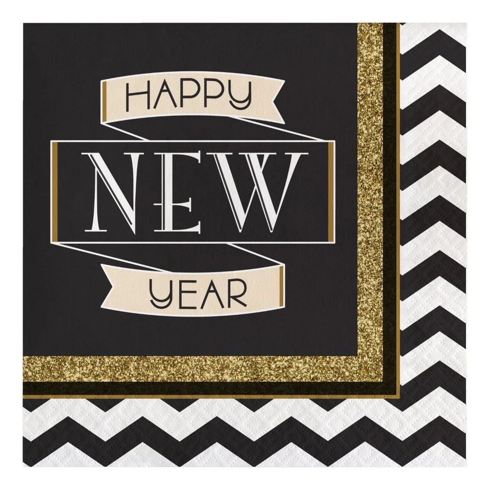 Midnight Celebration Lunch Paper Napkins, 16 Ct per package - Image 1 of 1