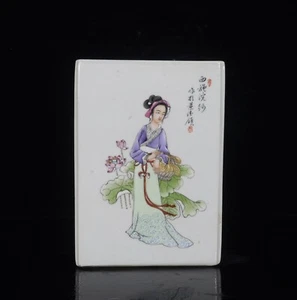 11.8“ Old Chinese Qing Dynasty Pink color Simei pattern Inlay tool Pen holder - Picture 1 of 9