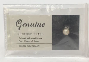 Late 1950s OLSON ELECTRONICS Free Gift With Purchase Cultured Pearl Master Japan - Picture 1 of 5