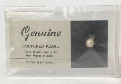 Late 1950s OLSON ELECTRONICS Free Gift With Purchase Cultured Pearl Master Japan - Image 1 of 4