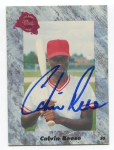 1991 Classic Calvin Reese Signed Card MLB Baseball Autographed #66 - Picture 1 of 2