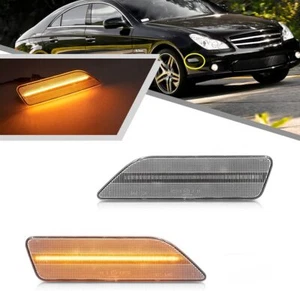 2x Clear Led Amber Side Marker Light For 06-11 Mercedes Benz W219 C219 CLS-Class - Picture 1 of 6