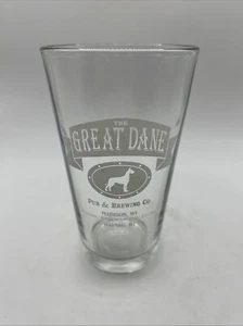 THE GREAT DANE PUB & BREWING CO Madison Wisconsin vaso de cerveza mancave bar - Imagen 1 de 4