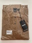HUGO BOSS Firenze Polo Shirt Modern Fit 100% Pima Cotton Tan / Brown Mens MEDIUM