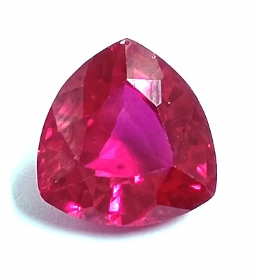 Graceful 8.00 Ct Red Ruby Trillion Shape EGL Facet From Burma Loose Gemstone JNH - Image 1 of 4