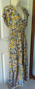 New Look midaxi dress 12 artnouveau floral print pinks,yellows, lilac, green - Picture 1 of 5
