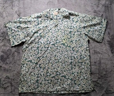 Camisa hawaiana Go Barefoot manga corta abotonada para hombre talla grande hecha en EE. UU. Foto 1 de 4