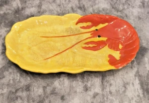 Vintage Maruhon Ware Hand Painted Orange Yellow Dish Platter Japan - Picture 1 of 7