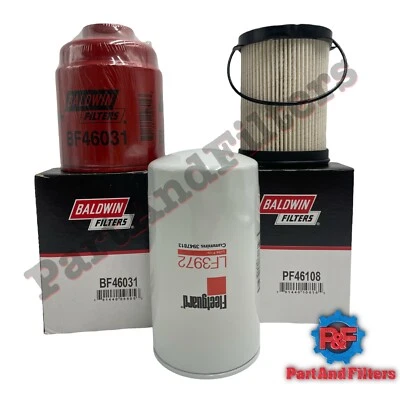 2013-2018 RAM 2500 3500 4500 6.7L Cummins Filter Kit Oil, Water Sep, Fuel  - Image 1 of 2