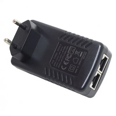 Gigabit 48V PoE Injector Adapter Power Over Ethernet 802.3at af UBNT AP 1000Mbps - Image 1 of 4