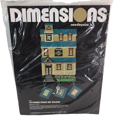 Dimensions Needlepoint #2138 casa victoriana llavero plástico lona 8"x13,5" Foto 1 de 4
