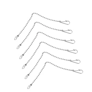 Cadena de aleta de inodoro universal de acero inoxidable de 6 piezas de reemplazo... - Imagen 1 de 6